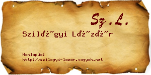 Szilágyi Lázár névjegykártya
