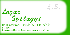 lazar szilagyi business card